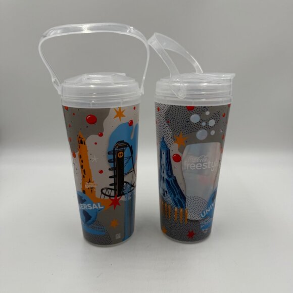 Lot of 2 Universal Studios Souvenir Freestyle Cups with Handles 2025 Orlando - Picture 3 of 9